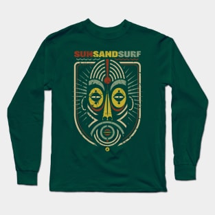 Summer Sun Tiki Badge Long Sleeve T-Shirt